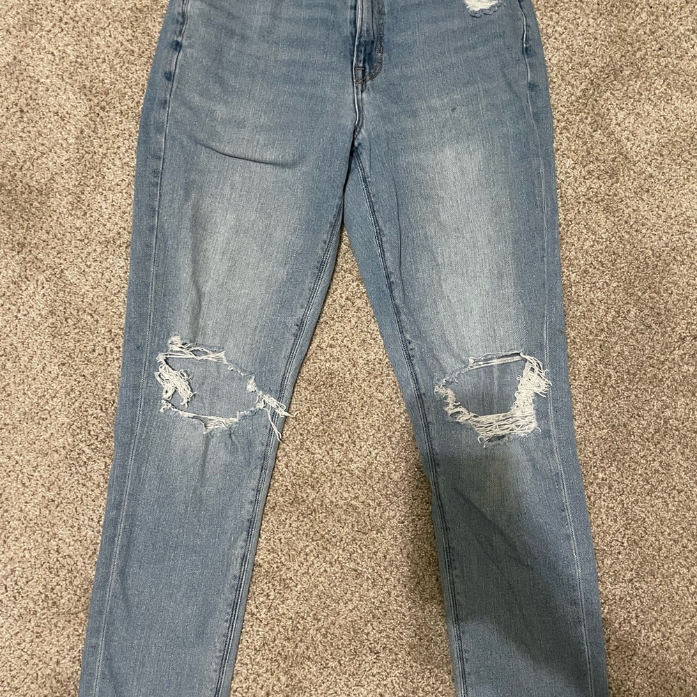American Eagle Outfitters Blue Skinny Jeans Distressed